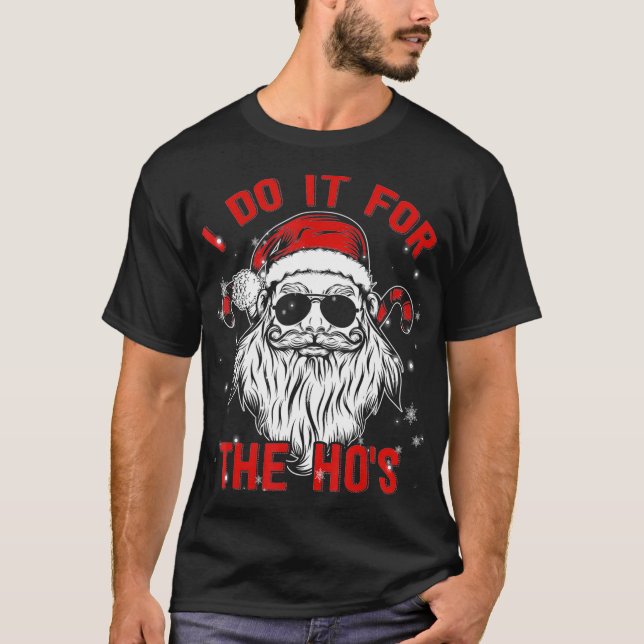 T-shirt Fête De Famille Je Le Fais Pour Hos Santa Claus (Devant)