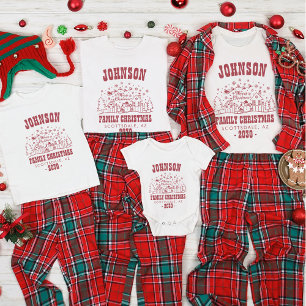 T-shirt Fête de famille Snowman tendance personnalisée