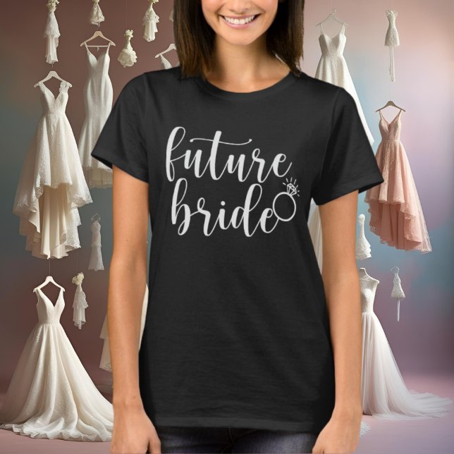 T-shirt Fête de fiançailles de la future mariée mignonne  (Créateur téléchargé)