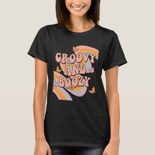 T-shirt Fête de Fiançailles Groovy et Alcoolisée Arc-en-Ci