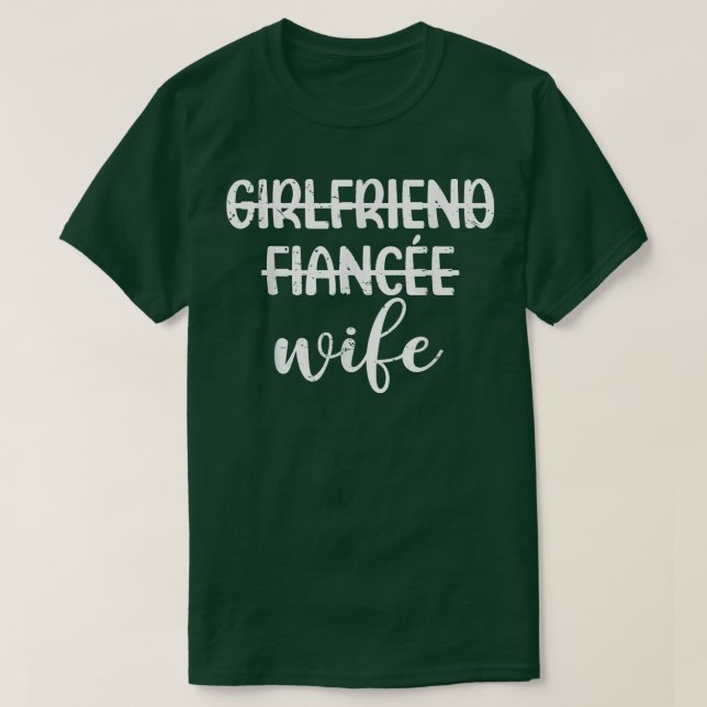 T-shirt Fête de fiançailles pour femmes petite amie fiancé (Design devant)