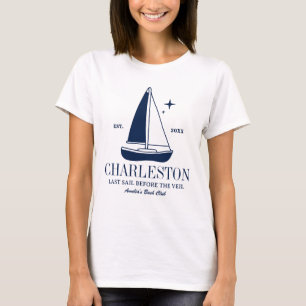T-shirt Fête de Fille sur la Plage Yacht de Voile Dernière
