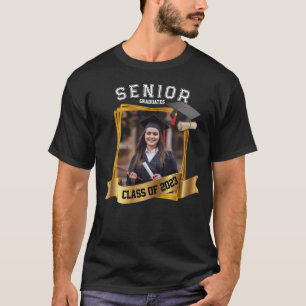 T-shirt Fête de fin d'études Golden Frame Photo Senior