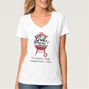 T-shirt Fête de grillades d'été pour la famille annuelle s