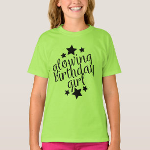 T-shirt Fête de la lueur verte Anniversaire - Filles Ruffl