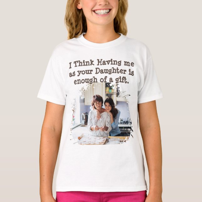 T-shirt Fête de la mère de la fille (Devant)