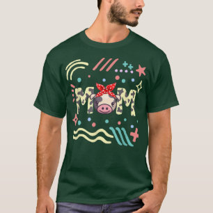 T-shirt Fête de la mère de la vache Lover de la vache Épou