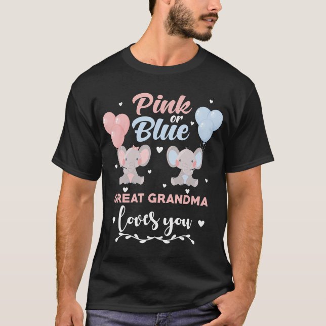 T-shirt Fête de la révélation du genre Elephant rose ou bl (Devant)