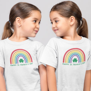 T-Shirt Fête de la Saint-Patrick, arc-en-ciel et Shamrock