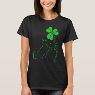 T-shirt Fête de la Saint-Patrick Chat Noir Mon Porte-Bon