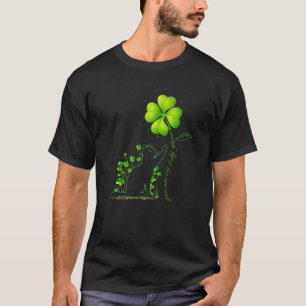 T-shirt Fête de la Saint-Patrick Chat Noir Mon Porte-Bonhe