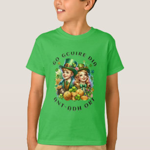 T-shirt fête de la saint-patrick Go gcuire Dia an t-ádh