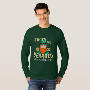 T-shirt Fête de la Saint-Patrick Lucky et intrigué Leprech