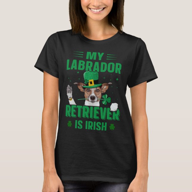 T-shirt Fête de la Saint-Patrick Mon Labrador Retriever es (Devant)