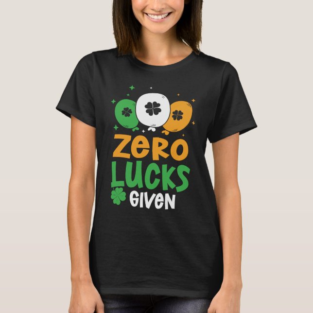 T-shirt Fête de la Saint-Patrick sans chance (Devant)