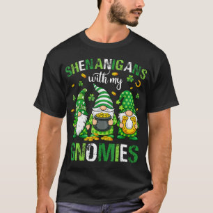 T-shirt Fête de la Saint-Patrick Shamrock Léopard Gnomes I