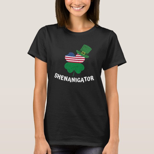 T-shirt Fête de la Saint-Patrick Shenanigator (Devant)