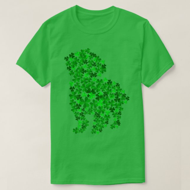 T-shirt Fête de la Shamrock de la feuille de chien maltais (Design devant)