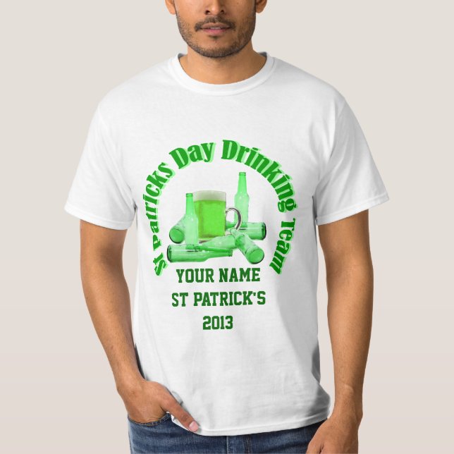 T-shirt Fête de la St Patrick irlandaise personnalisée (Devant)