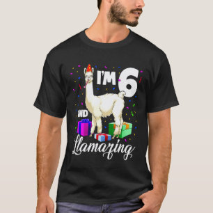 T-shirt Fête de lama alpacca j'ai 6 ans et suis trop lama-