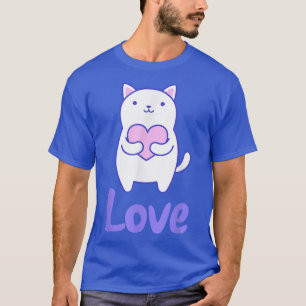 T-shirt Fête de l'amour du chat Valentines Coeur Pyjama Fi