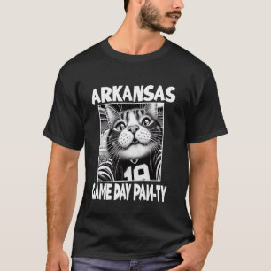 T-shirt Fête de l'Arkansas jour de match de l'État Chat Se