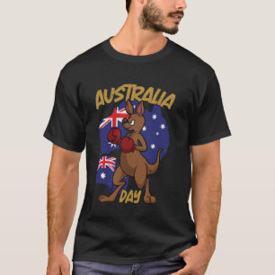 T-shirt Fête de l'Australie Kangaroo Drapeau australien St