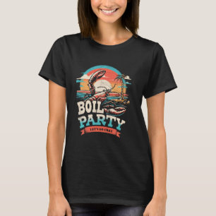 T-shirt Fête de l'ébullition d'écrevisses Rétro Crépuscule