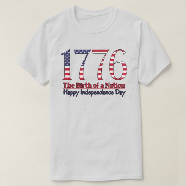 T-shirt Fête de l'Indépendance 1776 (Design devant)