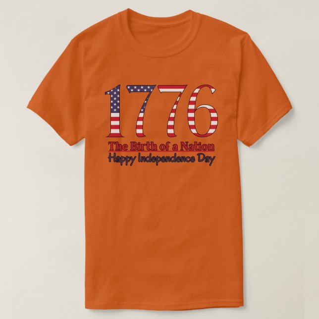 T-shirt Fête de l'Indépendance 1776 (Design devant)