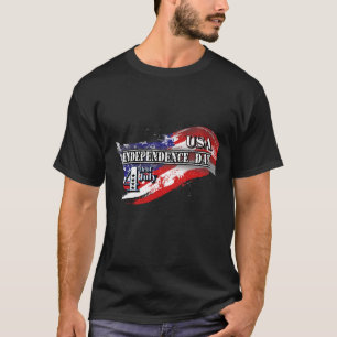 T-shirt Fête de l'Indépendance Américaine 4 Juillet Drapea
