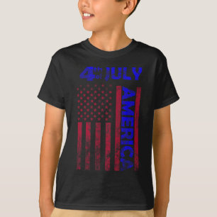 T-shirt Fête de l'Indépendance Amérique Drapeau 4 juillet