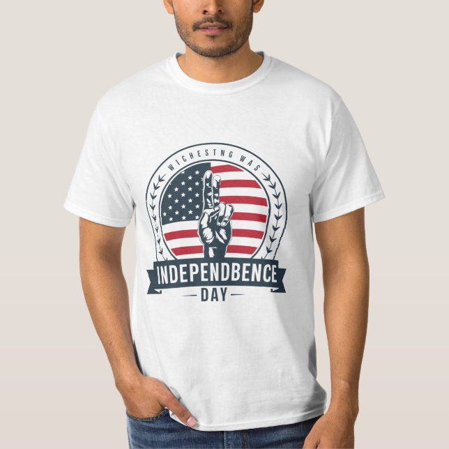 T-shirt Fête de l'Indépendance aux étoiles patriotiques et (Devant)