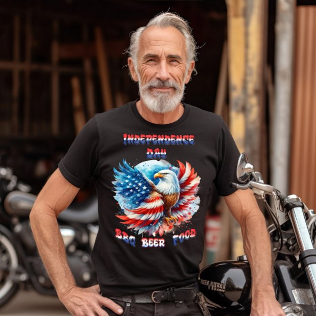 T-shirt Fête de l'Indépendance de l'aigle patriotique Maje (Créateur téléchargé)