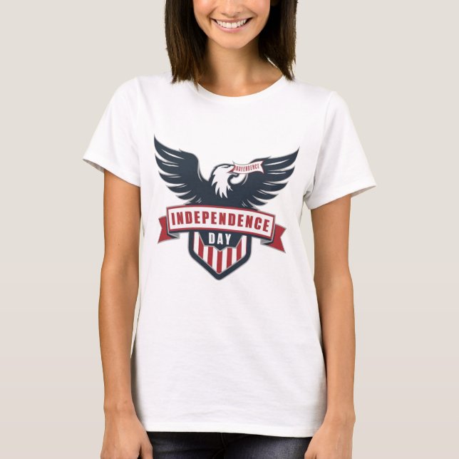 T-shirt Fête de l'Indépendance des aigles classiques (Devant)