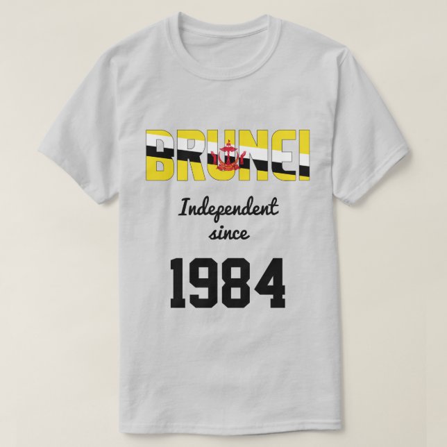 T-shirt Fête de l'indépendance du drapeau de Brunei (Design devant)
