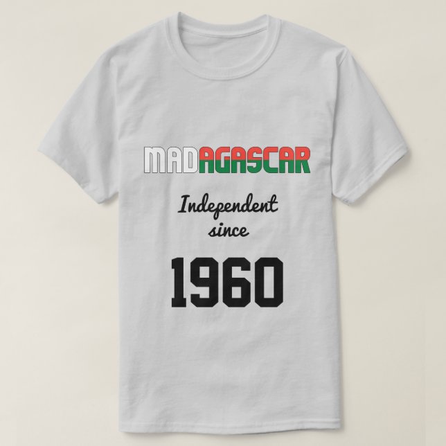 T-shirt Fête de l'indépendance du drapeau de Madagascar (Design devant)