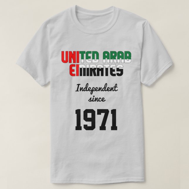 T-shirt Fête de l'indépendance du drapeau des EAU (Design devant)