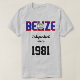 T-shirt Fête de l'indépendance du drapeau du Belize