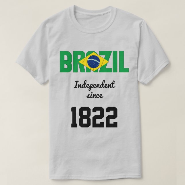 T-shirt Fête de l'indépendance du drapeau du Brésil (Design devant)