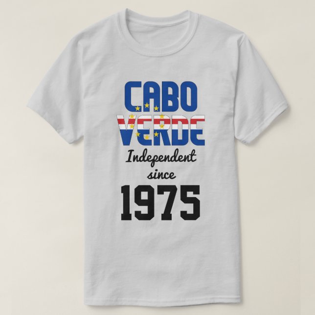 T-shirt Fête de l'indépendance du drapeau du Cap Vert (Design devant)