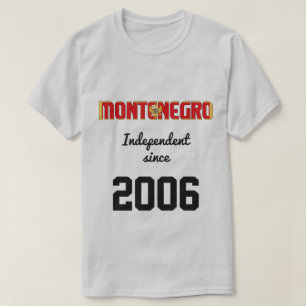 T-shirt Fête de l'indépendance du drapeau du Monténégro