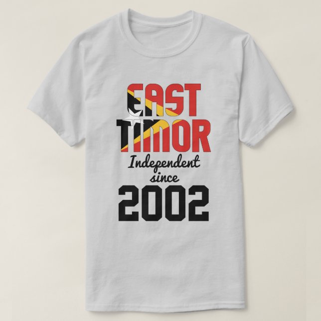 T-shirt Fête de l'indépendance du drapeau du Timor orienta (Design devant)