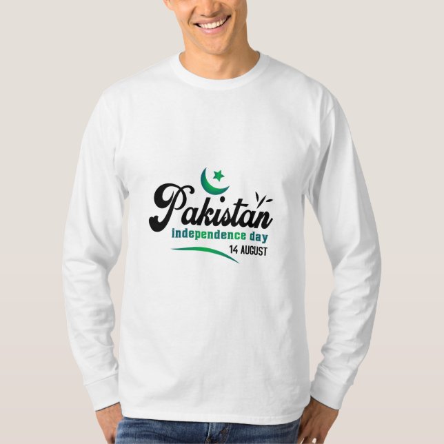T-shirt Fête de l'indépendance du Pakistan 14 août (Devant)
