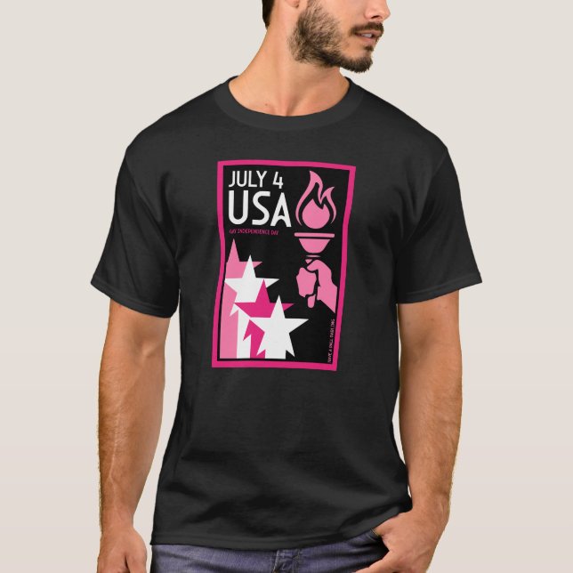 T-shirt Fête de l'Indépendance gay (Devant)
