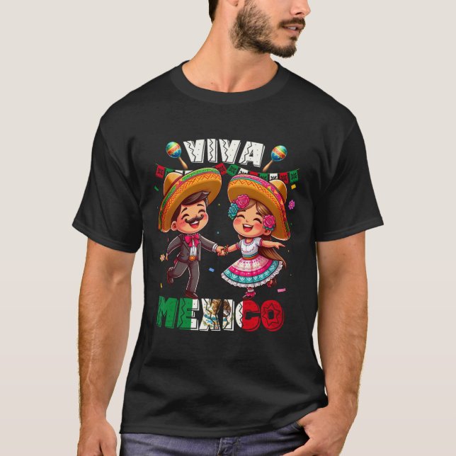T-shirt Fête De L'Indépendance Mexicaine Viva Mexique S Ga (Devant)