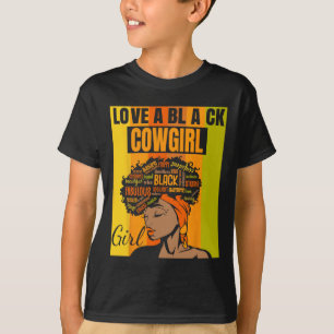 T-shirt Fête de l'Indépendance Noire - Comté Fille Aimer U