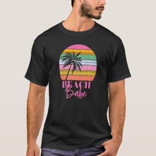 T-shirt Fête de mariage rétro vintage plage bébé fille d'h