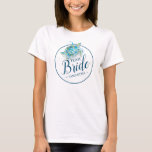 T-shirt Fête de mariée de plage T Chemises<br><div class="desc">Habille ton équipage en style côtier avec ces t-shirts de fête de mariée vibrants, avec une tortue de mer fantaisiste et un script audacieux "Tribe de mariée" en bleu marine. Parfaits pour les thèmes de mariage sur la plage ou un mariage amusant de destination, ces vêtements personnalisables font des cadeaux...</div>