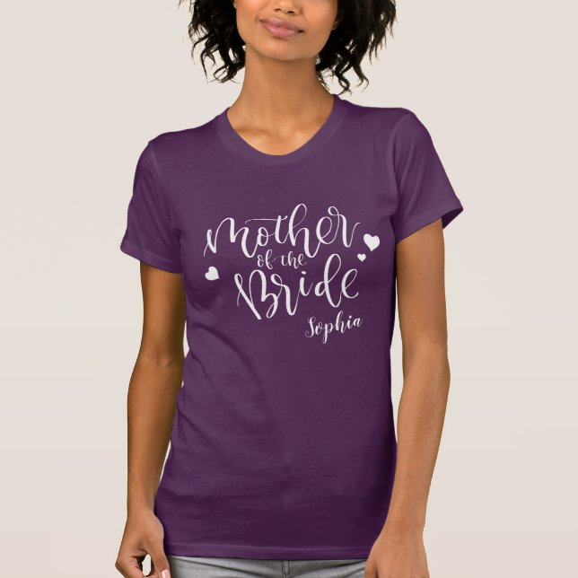 T-shirt Fête De Mariée Personnalisée Mère De La Mariée (Devant)
